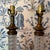 Vintage Neoclassical, Cut Crystal and Marble Column Lamps a Pair For Sale - Image 6 of 11