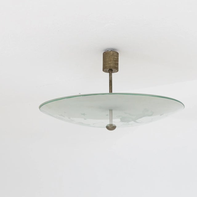 Pendant Light attributed to Pietro Chiesa for Fontana Arte, 1940s For Sale - Image 10 of 10
