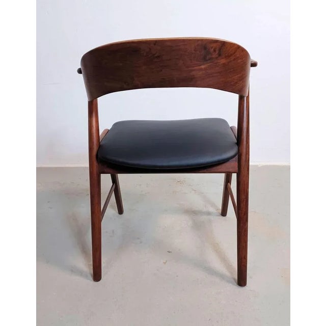 1960s Restored Rosewood Dining Chairs with Upholstery, 1960s, Set of 4 For Sale - Image 5 of 11