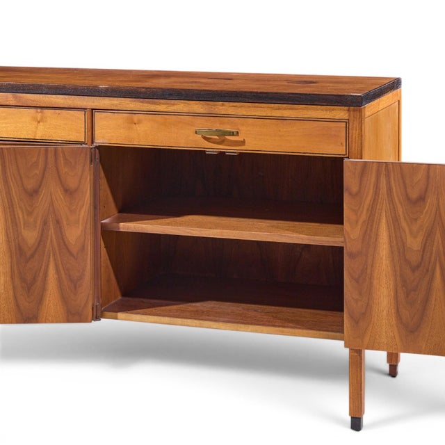 Kipp Stewart for Calvin Mid Century Ebonized Teak Credenza For Sale - Image 9 of 11