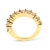 Early 21st Century 14K Yellow Gold Plated .925 Sterling Silver 2.0 Cttw Round Brilliant Cut Diamond 10 Stone Anniversary Band Ring (J-K Color, I1-I2 Clarity) - Size 8 For Sale - Image 5 of 7