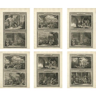 Pieter Mortier, Genesis & Exodus Scenes, 1700, Copper Engraving, Set of 6 For Sale
