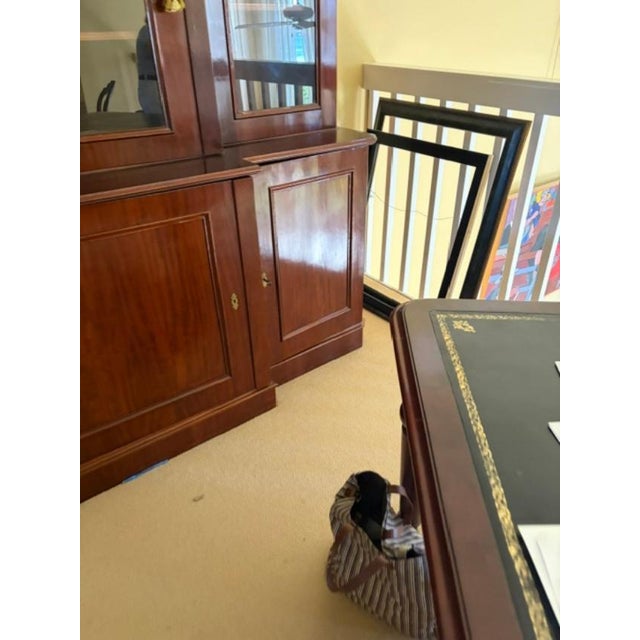 Brown Antique English Mahogany Three Door Mahogany Breakfront Bookcase Circa 1850 For Sale - Image 8 of 10