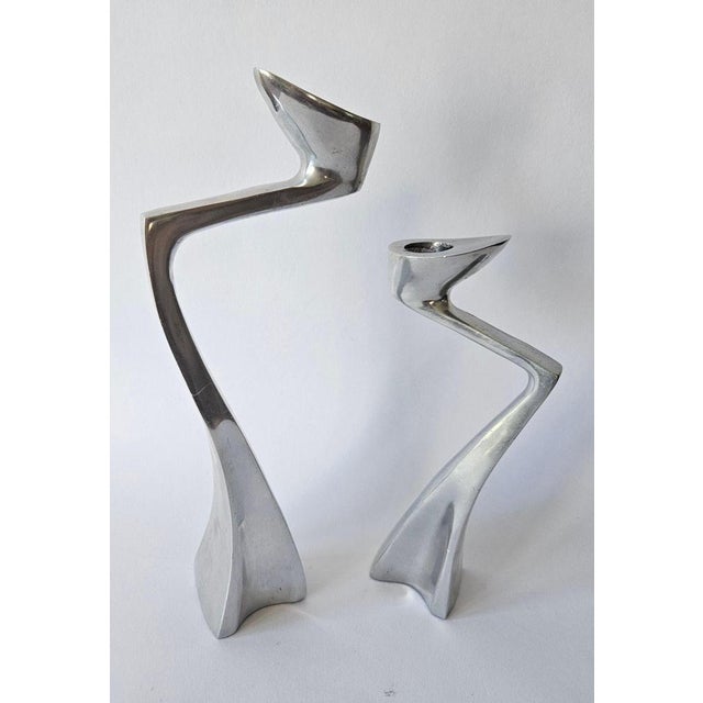 1980s Mid-Century Swan Candleholders attributed to Matthew Hilton, England, 1986, Set of 2 For Sale - Image 5 of 15