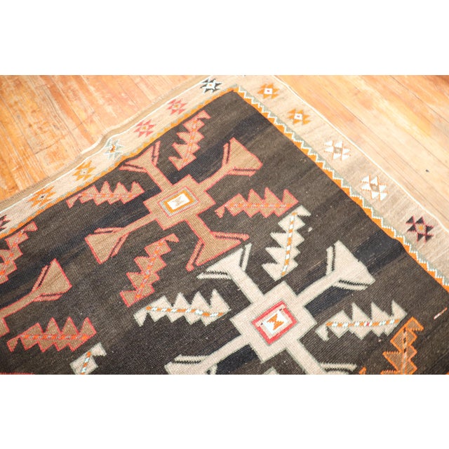 Zabihi Rug Collection Abstract Primitive Turkish Kars Carpet For Sale In New York - Image 6 of 10