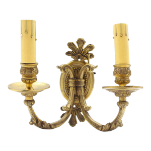 Mid 20th Century 2 Arm French Cast Bronze Wall Sconce