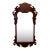 Flame Mahogany Chippendale Shield Mirror For Sale