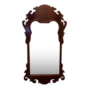 Flame Mahogany Chippendale Shield Mirror