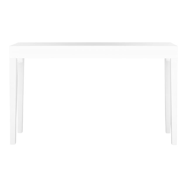 Mid Scandinavian Lacquer Console Table in White For Sale