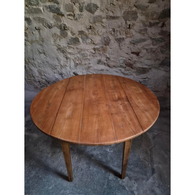 Antique French Rustic Cherrywood Drop-Leaf Table, 1900s For Sale - Image 15 of 17