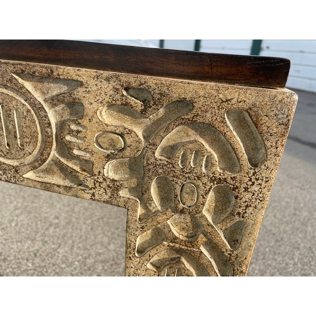 1980s Minton-Spidell Carved Console Table For Sale - Image 9 of 12