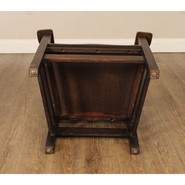 Antique Stickley Brothers Mission Oak Armchair For Sale - Image 15 of 18