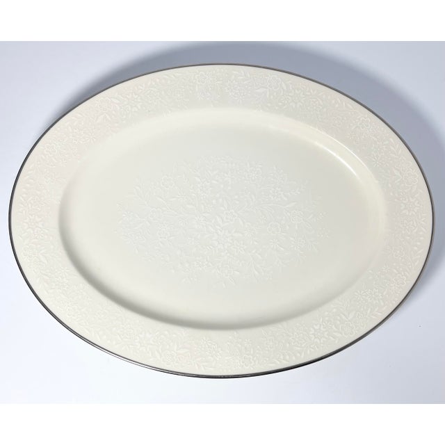 Noritake “Chandon, Platinum” Bone China Dinnerware Hostess Set - 7 pcs For Sale - Image 10 of 12