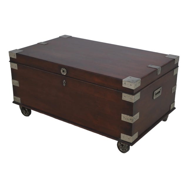 Baker Milling Road Campaign Style Coffee Table Trunk For Sale