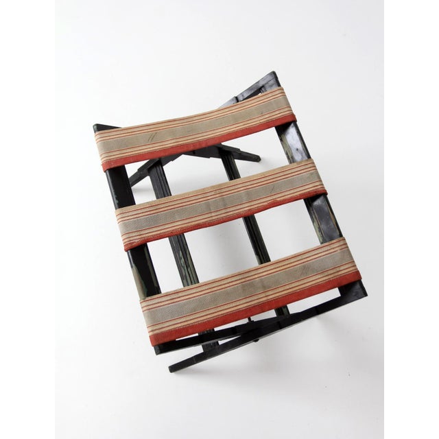 Black 1930s Folding Hotel Luggage Rack For Sale - Image 8 of 18