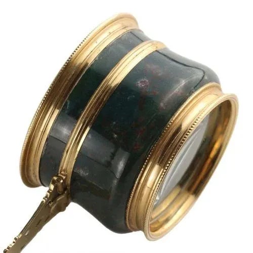 Magnifier in Gold Frame, 1890s For Sale - Image 6 of 7