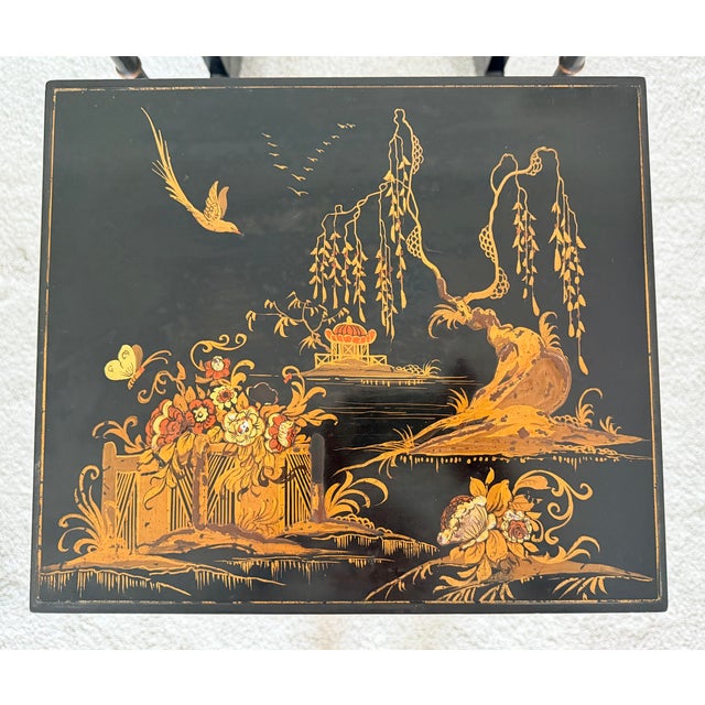 Black Lacquered Chinoiserie Nesting Tables by Beacon Hill For Sale - Image 10 of 18