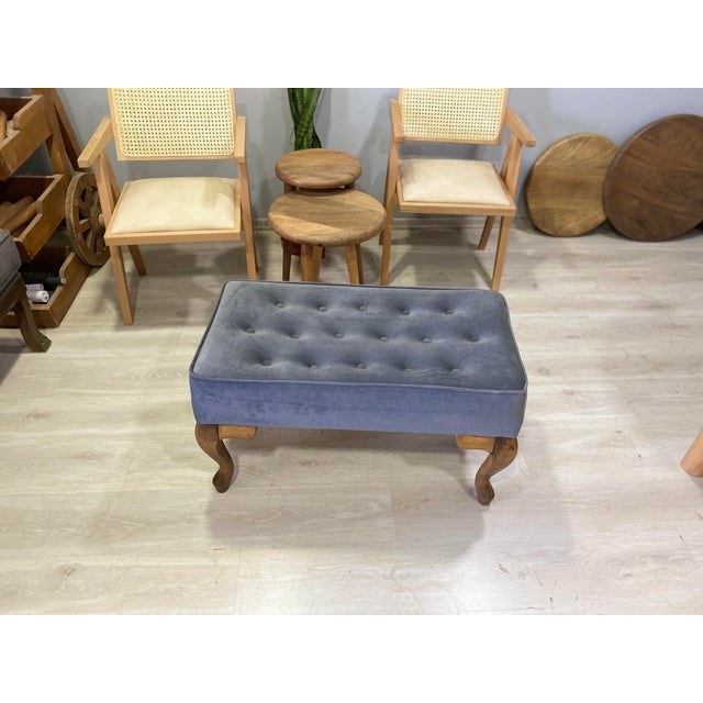 English Beech Wood Ottoman/Bench For Sale - Image 3 of 8