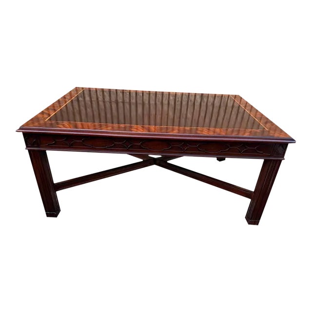 Henkel Harris Refinished Chippendale Mahogany and Tulipwood