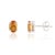 Contemporary Classic Four Prong 1.49 TCW Oval Citrine Solitaire Stud Earrings in Sterling Silver - A Pair For Sale - Image 3 of 13