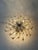Hollywood Regency Hollywood Regency Starburst Plafonnier in Gilt Metal and Crystal, 1980s-1990s For Sale - Image 3 of 18