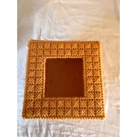 Handmade Burnt Yellow Tissue Cover For Sale - Image 4 of 6