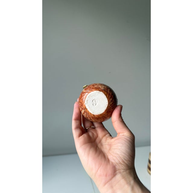 Late 20th Century Mottled Ceramic Peach For Sale - Image 5 of 5
