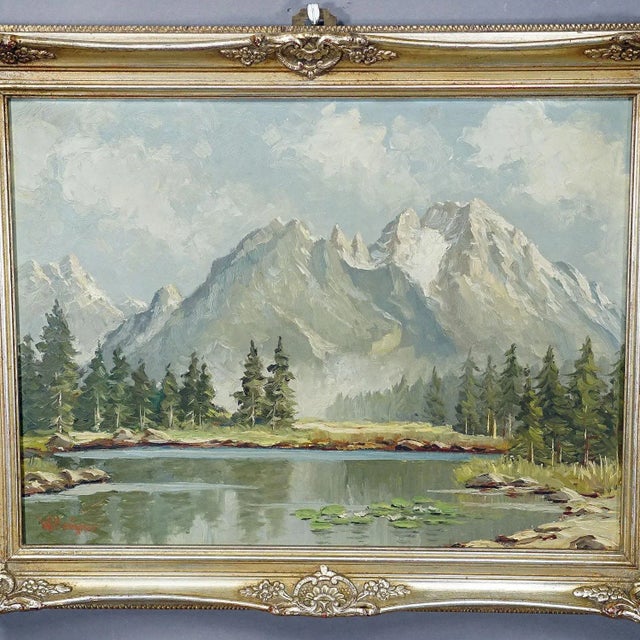絵画 Mountain Landscape Coal Drawing Mountain Landscape Mountains Steep Slopes Alps