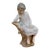 Vintage Lladro Little Boy Thinking on Tree Stump Porcelain Figurine Statue #4876 For Sale