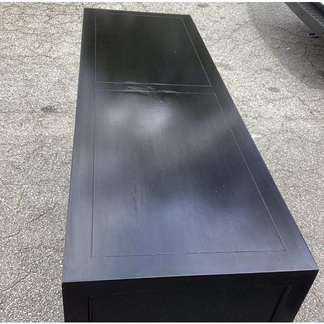 Michael Taylor Far East Collection for Baker Ebonized Sideboard Entertainment Center For Sale - Image 11 of 12