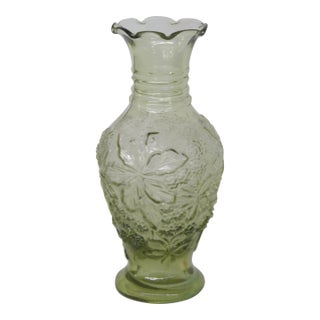 Imperial Glass Loganberry Embossed Ruffle Rim Small Vase 4640b For Sale