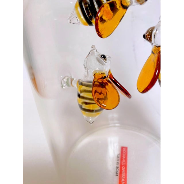 Massimo Lunardon Art Glass Pitcher With Applied Handblown Bees, Made in Italy for Neiman Marcus For Sale - Image 11 of 14