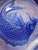 Blue Early Republic Period Antique Carved Cobalt Glass Snuff Bottle Coral Stopper For Sale - Image 8 of 8