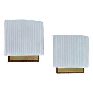 Vintage Danish Glass Sconces, 1960s, Set of 2 For Sale