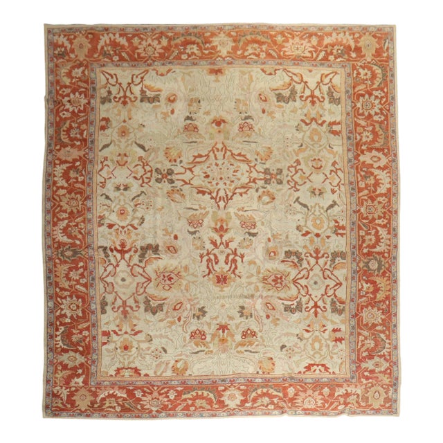 Antique Sultanabad Persian Carpet For Sale