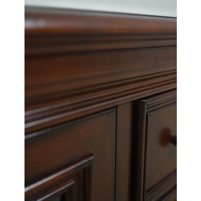 Cherry Tv Media Cabinet W. Glass Doors For Sale - Image 15 of 18