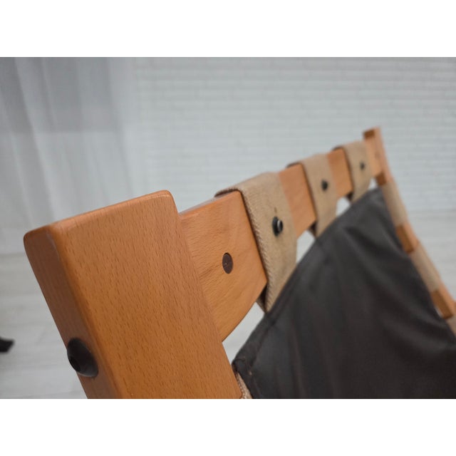 Norwegian Model Kengu Armchair in Leather from Rybo Rykken & Co, 1970s For Sale - Image 6 of 18