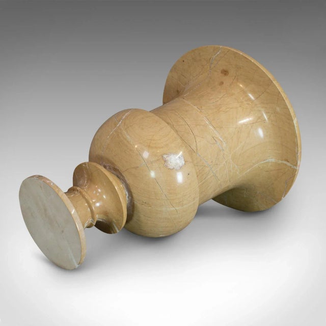 Late 20th Century Golden Pearl Marble Ornamental Baluster Urn For Sale - Image 4 of 13