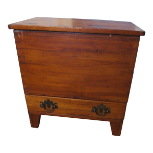 Antique Primitive Sheraton Sugar Chest Pine Wood Storage Chest