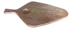 1960s Anri Form Hand-Carved Italian Teak Leaf-Shaped Charcuterie Board