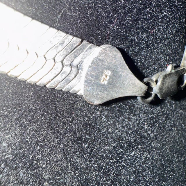 Vintage Sterling .925 Necklace Decorative Chain Collectible Jewelry For Sale - Image 10 of 14