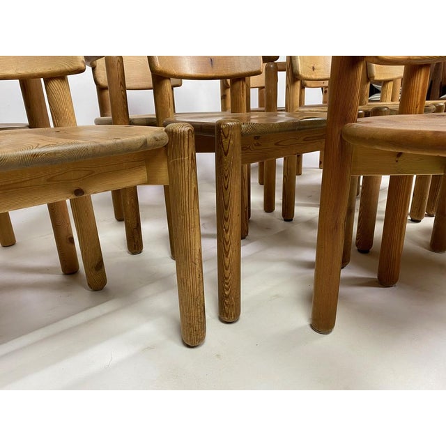 Pine Dining Chairs attributed to Rainer Daumiller, 1970s, Set of 10 For Sale - Image 6 of 16