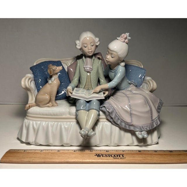 Ceramic Vintage Lladro Story Time #5229 Retired Porcelain Figurine Mint Condition For Sale - Image 7 of 9