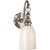 Transitional Chapman & Myers for Visual Comfort Signature Boston Loop Arm Sconce in Polished Nickel with White Glass For Sale - Image 3 of 4