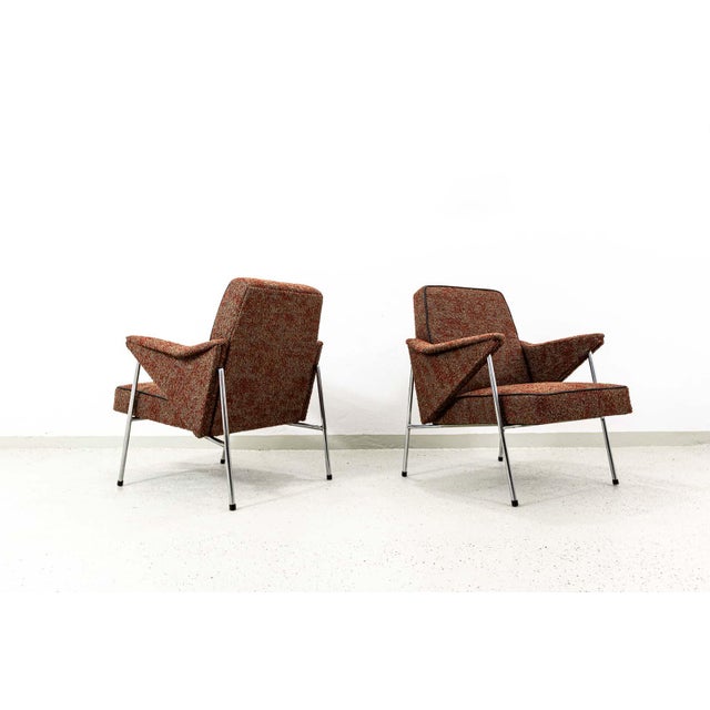 Metal Vintage Bat Armchairs, Poland, 1960s, Set of 2 For Sale - Image 7 of 18