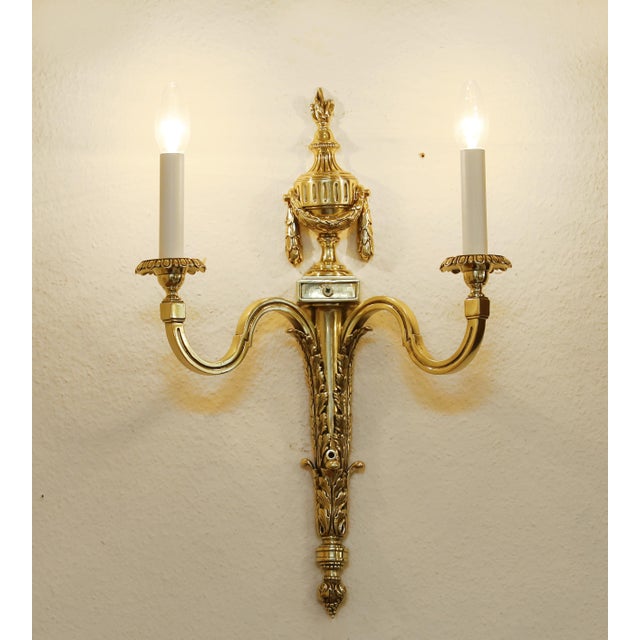 Gold Antique Louis XVI Style Wall Light, 1890s For Sale - Image 8 of 8