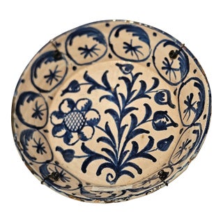 Mid 19th Century Spanish Ceramic Fajalauza Bowl From Granada For Sale