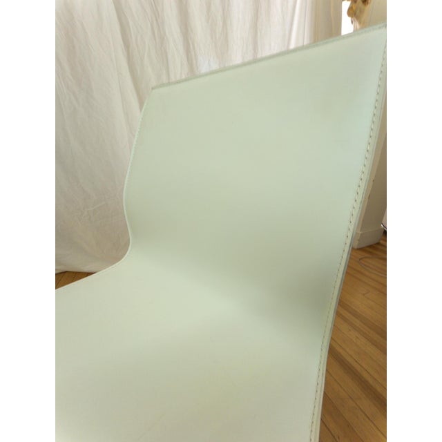 Nuevo Colter Dining Chair in White Leather For Sale - Image 4 of 7