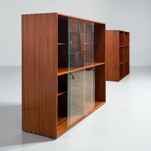 Mogens koch display cabinet | denmark, c. 1960s mahogany vitrine module produced by rud. Rasmussen display cabinet in...
