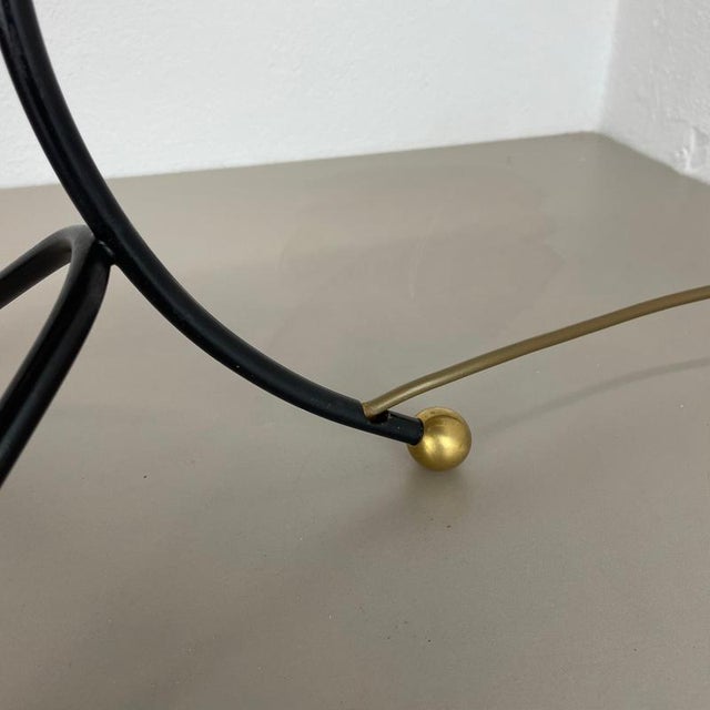 Metal Vintage Austrian Metal and Rattan Tripod Table Light, 1960s For Sale - Image 7 of 18